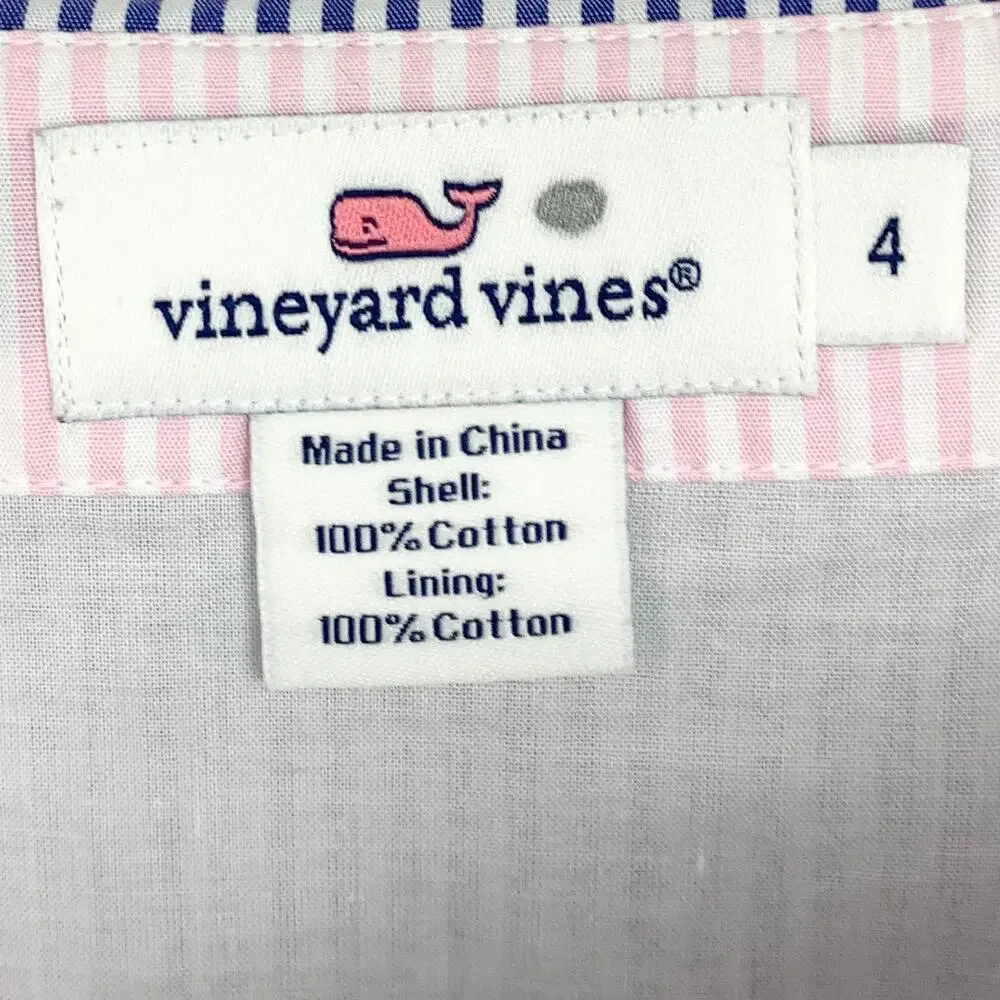 Vineyard Vines Womens Tiered Cotton Mini Skirt Blue White Nautical Stripe Size 4
